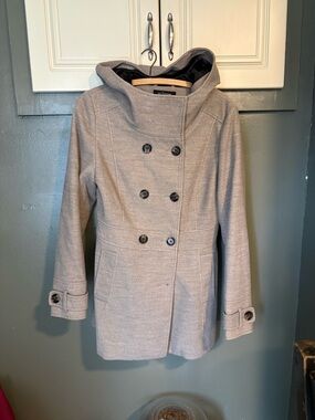 Eclipse Double-Breasted Hooded Peacoat